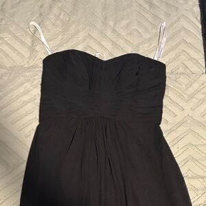 David's Bridal Black Strapless Dress